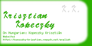 krisztian kopeczky business card