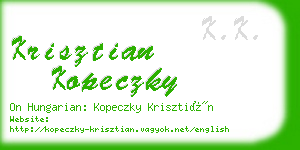 krisztian kopeczky business card